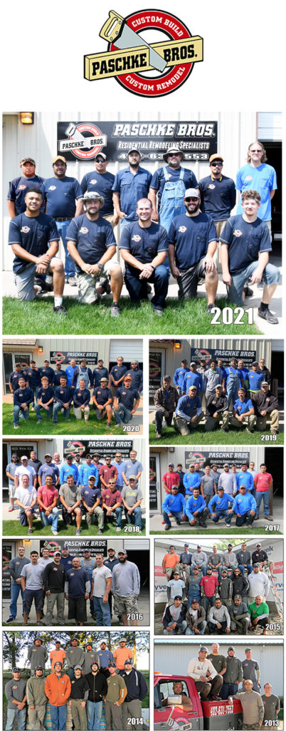 Paschke Bros Team through the years 2021